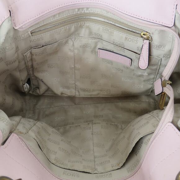 Michael Kors Jet Set Tote in Blossom Light Pink Hand Bag with Gold Chain Straps - Picture 13 of 13